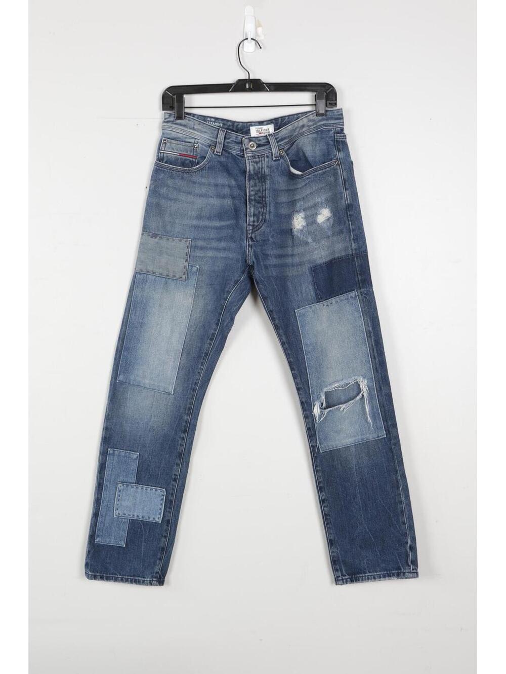 00's Tommy Hilfiger Denim Patchwork Slim Fit Jeans